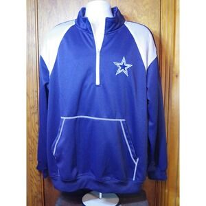 Dallas Cowboys Authentic Mens 3XL Quarter Zip Pullover Navy Blue Star Logo